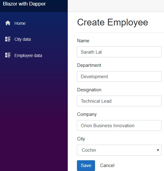 Create employee